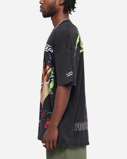 Loiter Project Dark Vintage T-Shirt Black Acidwash