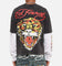 Ed Hardy Tiger Layered Long Sleeve T-Shirt Black