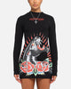 Ed Hardy Women's Panther Long Sleeve Dress Black
