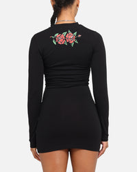 Ed Hardy Women's Panther Long Sleeve Dress Black