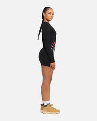Ed Hardy Women's Panther Long Sleeve Dress Black