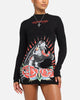 Ed Hardy Women's Panther Long Sleeve Dress Black