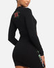 Ed Hardy Women's Panther Long Sleeve Dress Black