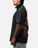 73Studio Marvel Ghost Rider Fire Vintage T-Shirt Black Acidwash