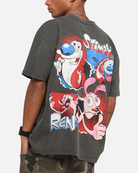 American Thrift X Nickelodeon Ren And Stimpy Heavy T-Shirt Black Wash