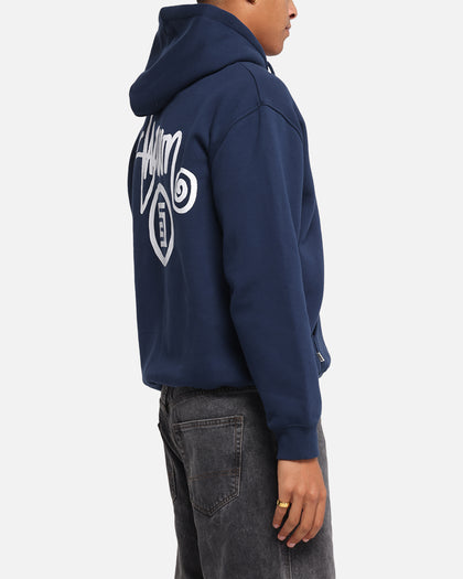 S Double Shawn Dot Zip Through Hoodie Washed Navy