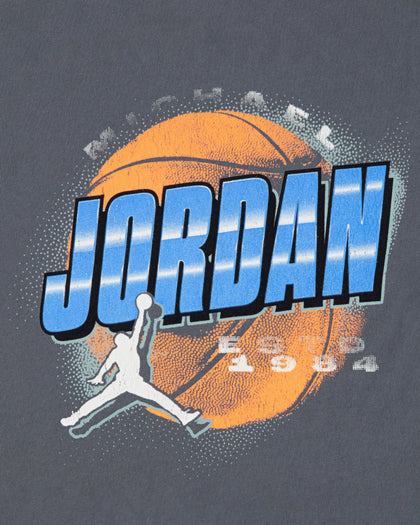 Jordan Kids' Distressed Chrome T-Shirt Iron Grey