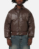 Ed Hardy Shinjuku Leather Jacket Brown