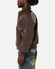 Ed Hardy Shinjuku Leather Jacket Brown