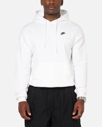 Nike Club Pullover Fleece Hoodie White/White/Black
