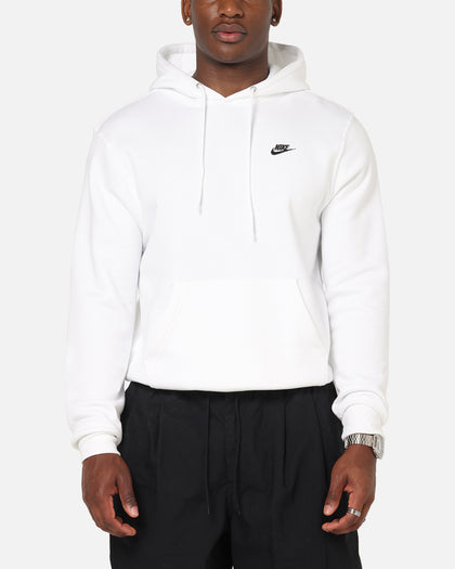 Nike Club Pullover Fleece Hoodie White/White/Black
