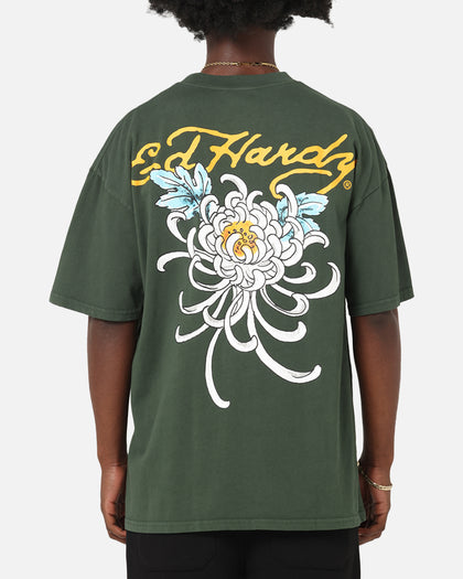 Ed Hardy Golden Bloom T-Shirt Pine Green