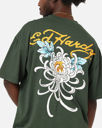 Ed Hardy Golden Bloom T-Shirt Pine Green