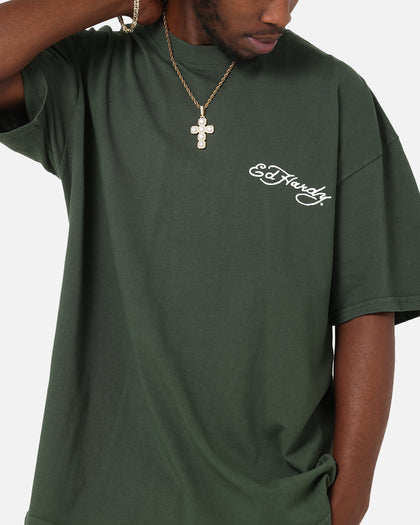 Ed Hardy Golden Bloom T-Shirt Pine Green