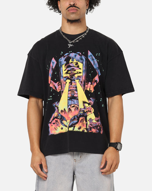 73Studio Marvel Fantastic Four Galactus Universe T-Shirt Black Acidwash