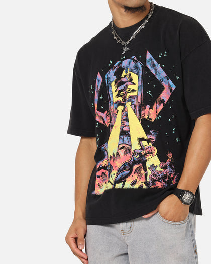 73Studio Marvel Fantastic Four Galactus Universe T-Shirt Black Acidwash