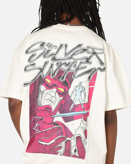 73Studio Marvel Fantastic Four Silver Surfer Heavy T-Shirt Off White