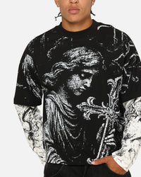Saint Morta Crossbearer Layer Long Sleeve T-Shirt Vintage Black
