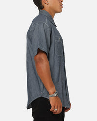 S Double Union Work Button Up Shirt Stripe