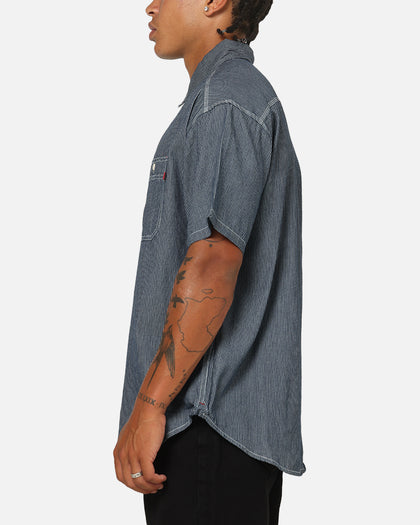 S Double Union Work Button Up Shirt Stripe