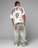 Loiter Dragon Rhinestone T-Shirt White