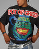 Loiter X Yu-Gi-Oh! Pot Of Greed Rhinestone T-Shirt Vintage Black