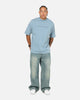 Saint Morta Conviction Mock Neck T-Shirt Denim Blue