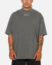 Saint Morta Vigil Mock Neck T-Shirt Washed Charcoal