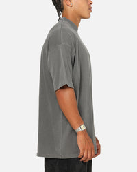 Saint Morta Vigil Mock Neck T-Shirt Washed Charcoal