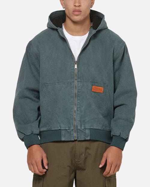 Carre Sherpa Lined Hoodie Forest Green