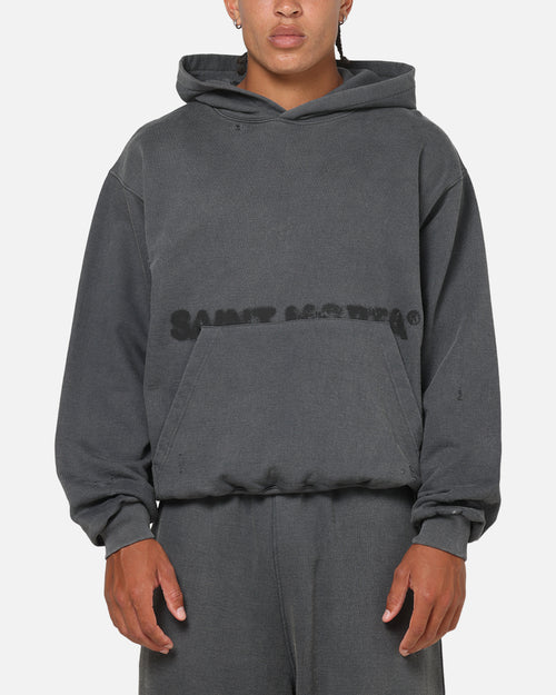 Saint Morta Apocalypse Boxy Hoodie Washed Charcoal