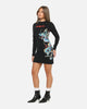 Ed Hardy Women's Dragon Long Sleeve Mini Dress Black
