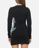 Ed Hardy Women's Dragon Long Sleeve Mini Dress Black