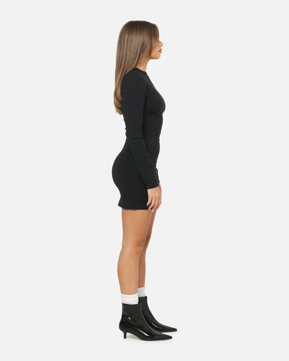 Ed Hardy Women's Dragon Long Sleeve Mini Dress Black