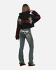 Ed Hardy Women's Afterburn Cropped Hoodie Black/Red