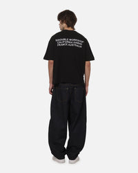 S Double Country Text Heavy Weight T-Shirt Black