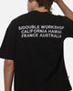 S Double Country Text Heavy Weight T-Shirt Black