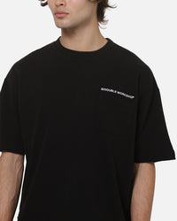 S Double Country Text Heavy Weight T-Shirt Black