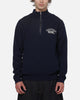 S Double Team Knit Quarter Zip Crewneck Navy