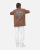 Saint Morta The Cross Boxy T-Shirt Washed Brown