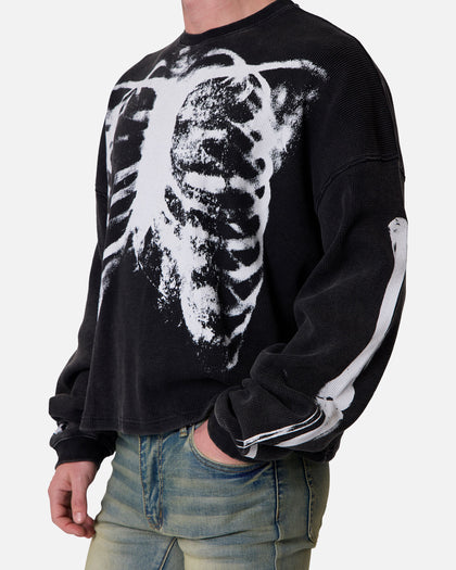 MNML X-Ray Thermal Long Sleeve T-Shirt Black