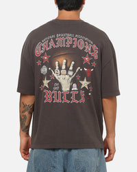 Mitchell & Ness Chicago Bulls Blackletter Champs Box T-Shirt Slate