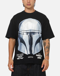 73Studio Star Wars Stand Off Glitter T-Shirt Black Acidwash