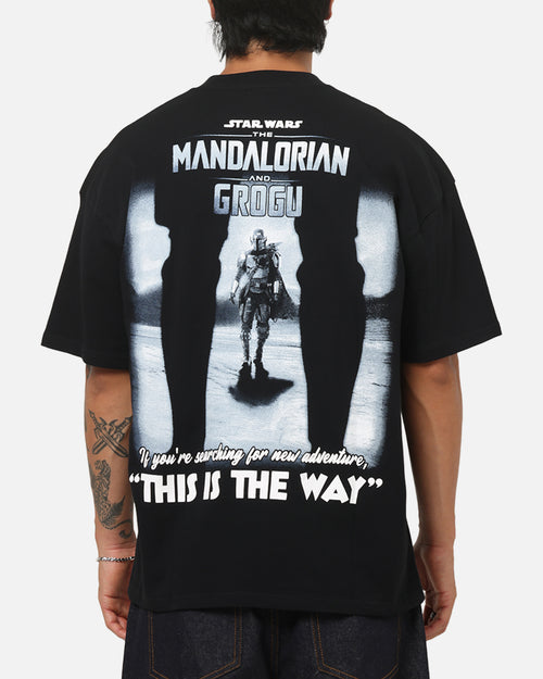 73Studio Star Wars Stand Off Glitter T-Shirt Black Acidwash