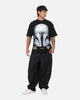 73Studio Star Wars Stand Off Glitter T-Shirt Black Acidwash