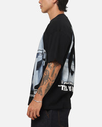 73Studio Star Wars Stand Off Glitter T-Shirt Black Acidwash