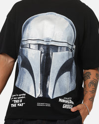 73Studio Star Wars Stand Off Glitter T-Shirt Black Acidwash