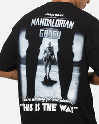 73Studio Star Wars Stand Off Glitter T-Shirt Black Acidwash
