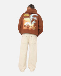 73Studio Star Wars Mandolorian Poster Hoodie Washed Brown