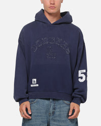 Majestic Athletic Los Angeles Dodgers MLB Ghost Fade Box Hoodie Indigo